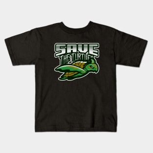 SAVE THE TURTLES Kids T-Shirt